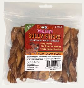 1 lb. 6 Inch BRAIDED Bully Sticks in Zip Lock Bag