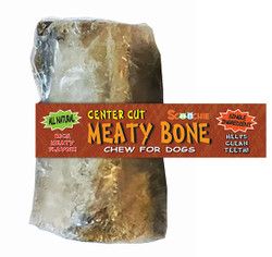 4.5 Inch Center Cut Meaty Natural Bone with cigar band and UPC