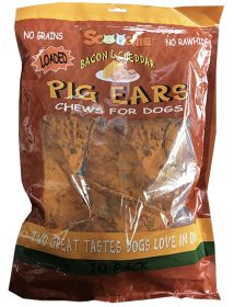 Bacon & Cheddar Loaded Pig Ears 10 Pack Peggable Zip Lock Bag