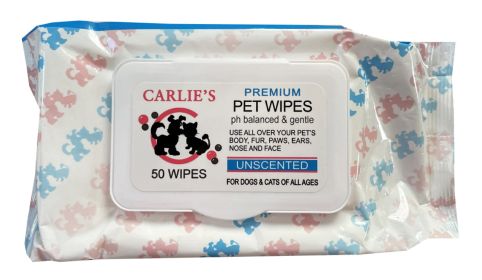 Carlies Premium Multi-Purpose Pet Wipes 50 Pack