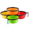 Travel Dog Bowl Foldable Water Bowl 4Pcs Silicone Collapsible