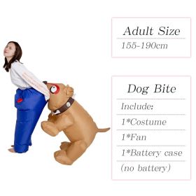 Shark Dog Bit Trousers Inflatable Costume Cosplay Funny Blow-Up Suit Halloween Fancy Dress Halloween Costume for Adult