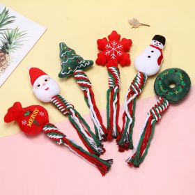 3pcs Christmas training dog teeth cleaning knot cute cartoon bite toys