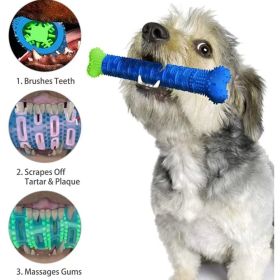 Dog Toothbrush Durable Dog Chew Toy Stick Soft Rubber Tooth Cleaning Point Massage