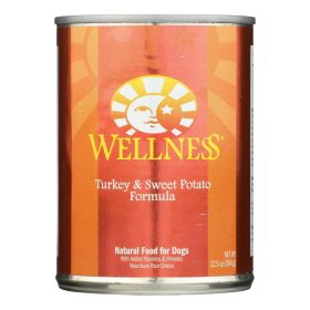 Wellness Dog Food - Turkey and Sweet Potato Recipe - Case Of 12 - 12.5 Oz.