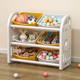 Dog, Kids Toy Storage Organizer with 6 Bins