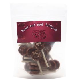 Cod And Beef Lollipop Dog Food, Pet Treats Organic Deodorizing Clean Teeth