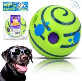 Giggle Dog Ball; 5.5" in Diameter; Green Interactive Toy Sound 12 oz; Wiggle Waggle Ball