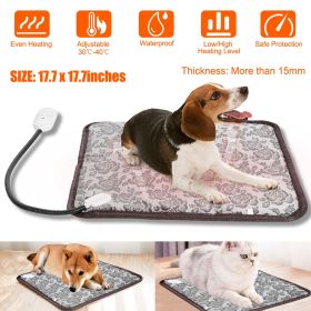 Pet Heating Pad Electric Mat Waterproof Adjustable Warming Blanket