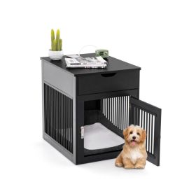 2-In-1 Doghouse with Drawer and Wired Wireless Charging