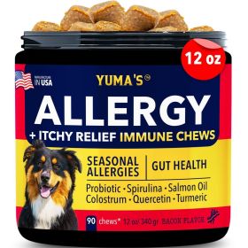 Dog Allergy Chews Itch Relief for Dogs 90 Chews 12 oz