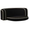 Foldable Dog Sofa Black 28.7"x26.4"x10.2" Plush Washable Cushion