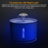 2.4L Automatic Dog Water Fountain Electric LED Dispenser Ultra Silent Auto Off