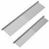 2 Pack Dog Combs Stainless Steel Teeth; Removing Tangles and Knots