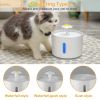 2.4L Automatic Dog Water Fountain Electric LED Dispenser Ultra Silent Auto Off