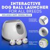 White Automatic Dog Ball Launcher Machine; Automatic Tennis Ball Thrower