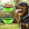 Travel Dog Bowl Foldable Water Bowl 4Pcs Silicone Collapsible