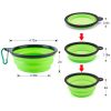 Travel Dog Bowl Foldable Water Bowl 4Pcs Silicone Collapsible