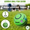 Giggle Dog Ball; 5.5" in Diameter; Green Interactive Toy Sound 12 oz; Wiggle Waggle Ball