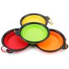 Travel Dog Bowl Foldable Water Bowl 4Pcs Silicone Collapsible