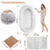 Human Size Dog Bed with Pillow Blanket 72.83x47.24x11.81in Bean Bag Washable Removable Flurry Plush Cover Large