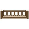 Dog Bed Honey Brown 37.6"x25.8"x11" Solid Wood Pine