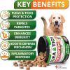 2 Pack Flea and Tick Prevention for Dogs Chewable for All Breeds Treats