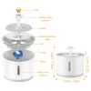 2.4L Automatic Dog Water Fountain Electric LED Dispenser Ultra Silent Auto Off