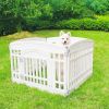 Playpen Foldable Gate for Dogs Heavy Plastic Portable Indoor Outdoor Small Pets