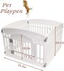 Playpen Foldable Gate for Dogs Heavy Plastic Portable Indoor Outdoor Small Pets