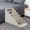 7-Tier Pet Stair, Portable Ramp, Ladder with Felt Pad, Non-Slip High Bed