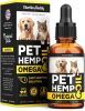 Hemp and Salmon Oil for Dogs Skin and Coat Omega Oil Rich in Vitamins B E