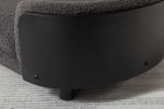 Scandinavian style Elevated Dog Bed Solid Wood legs and Black Bent Wood Back, Cashmere Cushion