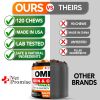 Omega 3 for Dog Skin and Coat Supplement Fish Oil for Dogs Chews Allergy Itch Relief