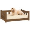 Dog Bed Honey Brown 29.7"x21.9"x11" Solid Wood Pine