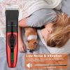 Pet Grooming Kit Rechargeable Cordless Dog Grooming Clippers Electric Trimmer Shaver Hair Cutter w/ 4 Guide