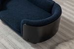 Scandinavian style Elevated Dog Bed Sofa, Solid Wood legs and Black Bent Wood Back, Cashmere Cushion