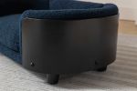 Scandinavian style Elevated Dog Bed Sofa, Solid Wood legs and Black Bent Wood Back, Cashmere Cushion