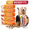 Omega 3 for Dog Skin and Coat Supplement Fish Oil for Dogs Chews Allergy Itch Relief