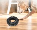 Dog Chew Tires, Durable Natural Rubber Chew Resistant Toy Treat Feeder Dispenser