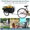 Foldable Bicycle Cargo Wagon Trailer Two-Wheel Bike Cargo Wheel Removable Cover