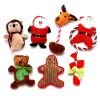 Christmas Bite-resistant Plush Pets Santa Claus Teeth Cleaning Training Puppy Chewing Toy