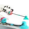 Pet Molar Bite Toy with Suction Cup Interactive Dog Rope Toys Rubber Ball Cleaning Teeth Treat