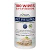 Pet Eye Wipes 100 Count Natural and Aromatherapy Medicated Removes Dirt Crust and Discharge