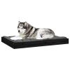 Dog Bed Black 40"x29.1"x3.5" Solid Wood Pine