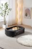 Scandinavian Elevated Dog Bed Sofa with Solid Wood legs and Black Bent Wood Back