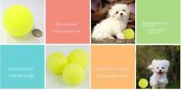 3pcs tennis toy micro elastic ball dog throwing interactive training