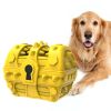 Dog Toothbrush Chew Toys, Upgraded Treasure Chest Sounding Toy, Dental Care Tooth Cleaning