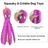 Squeaky Stuffed Interactive Plush Octopus Soft Dog Toys