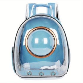 Pet Carrier Backpack, Space Capsule Bubble, Waterproof Outdoor Use (Color: Sky Blue)